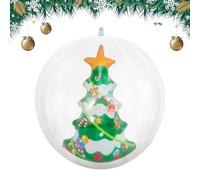Boule Gonflable de Noël,Accessoires Festifs Sphère de Père Noël Gonflable,Décorations à Gonfler de pour Extérieur - pour Intérieur Extérieur Fêtes Jardins Patios Porches Cours Rebords de