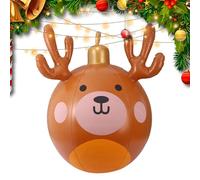 Boule gonflable de Noël | Sphères gonflables de 58 cm pour décoration de Noël | Ours cerf Décoration extérieure pour maison, porte d'entrée, jardin, intérieur patio, sentier, terrasse