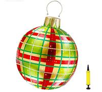 Boule Gonflable Géante de Noël en PVC de 60cm - Décoration d'Arbre de Noël Avec Pompe pour la Décoration Festive