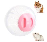 Boule Hamster 14,5cm, Balle d'exercice pour Hamster, Hamster Exercise Ball, Transparent Mignon Animal Hamster Boule, Ballon de Course pour Gerbille, Cochon d'Inde, Hérisson Exercice (Rose)