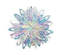 Boule irisée en nid d'abeille en forme d'étoile, flocon de neige, décoration à suspendre en feuille transparente pour mariage, anniversaire, Noël, fête à thème La Reine des Neiges (A)