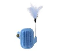 Boule jouet - jouets à bille pour chien à coller au mur, jouet de chat à brosse de toilettage, toilettage mural de chat avec cou pour chien, mur de poire