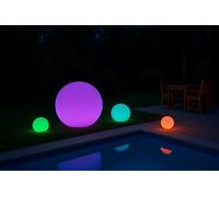 Boule Lumineuse grand format LED Ø40 cm RGB - Lampe Extérieur & Intérieur - 16 Couleurs avec Télécommande - Lampe Décorative Jardin Terrasse Piscine - Rechargeable