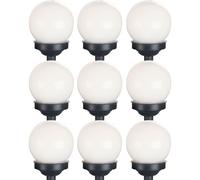 Boule lumineuse solaire 10 cm boule lumineuse solaire jardin LED décoration de jardin boule solaire pour extérieur petit, durée d'éclairage environ 6-8 heures, H 38 cm, lot de 9