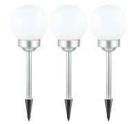 Boule lumineuse solaire boule de jardin boule solaire décoration de jardin LED solaire pour extérieur 15 cm, avec piquet de sol et support de balcon, durée d'éclairage environ 6-8 heures, H 42,5 cm, l