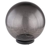 Boule lumineuse solaire couleur fumée Boule solaire extérieure boule solaire, noir, 40x LED 0,06W blanc chaud, DxH 25x36 cm