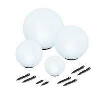 Boule lumineuse solaire Lot de 4 20,30,40 et 50 cm 7 Durée de couleurs lumière lumière Changement de lumière ou 8 heures durée d'éclairage Lampe solaire Esotec 102615