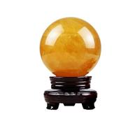 Boule Magique de Guérison Boule De Calcite Naturelle, Ornements, Statue Sphère en Pierre Polie, Souvenirs Décoration for La Maison Wicca Décoration(9cm)