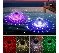 Boule magique ronde flottante solaire, lampe de piscine RVB, étanche IP68, décoration d'étang, vacances, fête, mariage, document, 62-Solar Powered-RGB Color changing