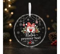 Boule Mon 1er Noel, Mon Premier Noël 2026, Décoration Acrylique Couple | Boule mon premier noel à suspendre, souvenir 2026 pour sapin, cadeau de Noël pour couple et amoureux