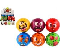 Boule monstre en mousse 7,5cm - mélange de couleurs