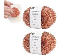 Boule Nettoyage l'épurateur en cuivre | 2pc cuivre en revêtement Racon | Coppers Wire Coil Cleanher Nettoyage | Brosse Lave-Vaisselle à Balle à baldaquin pour la Maison, Cuisine