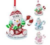 Boule Noel Personnalisable, Mon 1er Noel, 1er Noël Ornement Personnalisable, Boule de Noël Personnalisée avec Prénom et Date, Mon Premier Noel