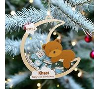 Boule Noel Personnalisable, Mon 1er Noel, 1er Noël Ornement Personnalisable, Boule de Noël Personnalisée avec Prénom et Date, Mon Premier Noel