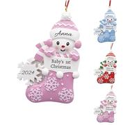 Boule Noel Personnalisable, Mon 1er Noel, 1er Noël Ornement Personnalisable, Boule de Noël Personnalisée avec Prénom et Date, Mon Premier Noel