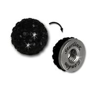 Boule Noire À Paillettes Pour Bracelet London Shamballa Sterlinx Shb00s