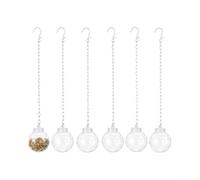 Boule Nourrisseur Poulet Plastique pour robuste avec pour chaîne(6pcs) | Mécanisme à alimentation lente, prévient l'obésité, améliore la digestion, contrôle les portions quotidiennes