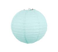 Boule Papier Aqua Marine 20cm - Lampion Papier en Papier de Riz - Lanterne Japonaise Aqua Marine pour Décoration de Mariage, Anniversaire, Fêtes