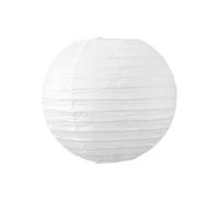 Boule Papier Blanc 20cm - Lampion Papier en Papier de Riz - Lanterne Japonaise Blanc pour Décoration de Mariage, Anniversaire, Fêt