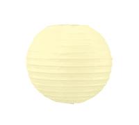 Boule Papier Ivoire 20cm - Lampion Papier en Papier de Riz - Lanterne Japonaise Ivoire pour Décoration de Mariage, Anniversaire, Fêtes