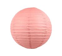 Boule Papier Rose Blush 30cm - Lampion Papier en Papier de Riz - Lanterne Japonaise Rose Blush pour Décoration de Mariage, Anniversaire, Fêtes