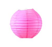 Boule Papier Rose Fushia 20cm - Lampion Papier en Papier de Riz - Lanterne Japonaise Rose Fushia pour Décoration de Mariage, Anniversaire, Fêtes