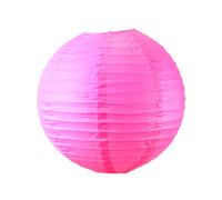 Boule Papier Rose Fushia 30cm - Lampion Papier en Papier de Riz - Lanterne Japonaise Rose Fushia pour Décoration de Mariage, Anniversaire, Fêtes