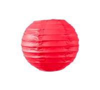 Boule Papier Rouge 10cm - Lampion Papier en Papier de Riz - Lanterne Japonaise Rouge pour Décoration de Mariage, Anniversaire, Fêtes
