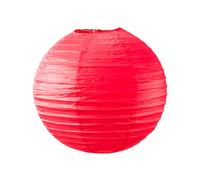Boule Papier Rouge 30cm - Lampion Papier en Papier de Riz - Lanterne Japonaise Rouge pour Décoration de Mariage, Anniversaire, Fêtes