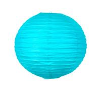 Boule Papier Turquoise 40cm - Lampion Papier en Papier de Riz - Lanterne Japonaise Turquoise pour Décoration de Mariage, Anniversaire, Fêtes