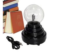 Boule plasma - Grande boule plasma - Boule interactive - Rechargeable par USB - Lampe de bureau - Boule électrostatique activée par le son - Jouet fantaisie pour