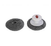 Le Marquier Lot de 2 boules de nettoyage en acier inoxydable avec poignée