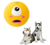Boule plate pour chiens et chiots de taille moyenne | Jouets interactifs qui grincent | Boule à haute élasticité pour animaux de compagnie, idéale pour le jeu quotidien et la mastication