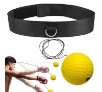 Boule pour réflexes de boxe - Ensemble de bandes de boxe, boule de réflexion de fitness, balle de boxe avec bande - balle pour réflexions d'entraînement pour adultes | améliorer la vitesse et
