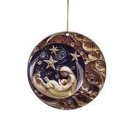 Boule Premier Noel 2024 Boules de Noël Decoration Noel Exterieur et Interieure Boule de Noel Personnalisée Décorations pour Le Sapin de Noël Cadeau Parents Noél (A, One Size)