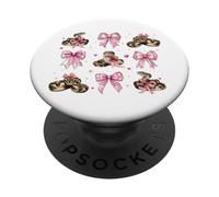 Boule Python Serpent Fille Coquette Noeud Rose Maman PopSockets PopGrip Adhésif