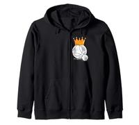 Boule Reine De Pétanque Boules Couronne Roi De Boccia Cadeau Sweat à Capuche