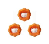 Boule Réutilisable For Enlever Les Poils D'animaux Domestiques, Filtre For Machine À Laver Le Linge, Autocollant En Laine, Attrape-peluches For Animaux, Maison Nettoyage Haute Efficacité(Orange 3pcs)