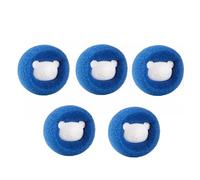 Boule Réutilisable For Enlever Les Poils D'animaux, Filtre For Machine À Laver, Autocollant En Laine, For De Chat, For Animaux Compagnie Nettoyage Haute Efficacité(5PCS Blue)