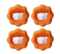 Boule Réutilisable For Épilateur De Poils D'animaux, Machine À Laver, Filtre, Autocollant En Laine, Chat, Attrape-peluches For La Maison Nettoyage Haute Efficacité(4pcs orange)