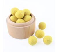 Boule Ronde En Feutre De Laine 20mm,200 Pièces,Pom Poms,Décoration De Salle De Fête De Noël,Décoration De Maison,Jouets Produits Pour Enfants,Cadeaux D'infirmière - Type Yellow