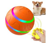Boule roulante Active de Chien, Boule de roulement Actif pour Chiens, Boules de Chien en Silicone avec lumière Flash LED USB Rechargeable | Capteur de Mouvement interactif Pet Ball Toys, se mobiliser