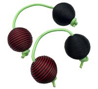 Boule rythmique - Percussion d'agitateur à main en bois, instrument à rythme Aslatua, poignée de corde durable | Outil de musicothérapie, jouet pour soulager le stress, accessoire de fête +