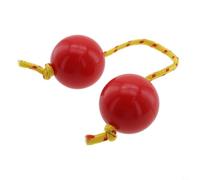 Boule rythmique pour œufs de sable africain, 5 cm, en ABS, avec corde d'escalade, pour l'éducation musicale et la performance, noir (rouge)