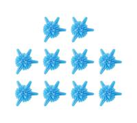 Boule Seche Linge Lot de 10 boules à lessive magiques réutilisables en PVC, en forme d'étoile de mer, for machine à laver, adoucissant, élimine la saleté et nettoie(10Pcs Blue)