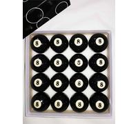 Boule simple Noir 8 Standard Pool, 57,2mm, carton de 16 pièces