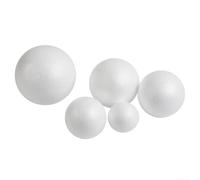 Boule solide ronde blanche de 7 cm pour loisirs créatifs, décoration de gâteaux, décorations de fête, mariage (9 cm)