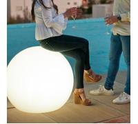 Boule sphère lumineuse - MOOVERE 80 cm - IP65 - LED blanc froid - Polyéthylène résistant UV