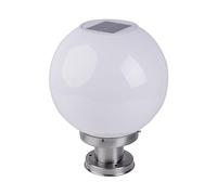 Boule sphérique solaire pilier lumière extérieure LED colonne lampe étanche à la pluie poteau borne lumières en acier inoxydable paysage lanterne pour pelouse jardin porte patio (taille : 30 cm) To