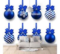 Boule Suspendue Bleue Tridimensionnelle Simple Papier Peint 3D Installation Facile Intissé Tapisserie Bureau Salon Canapé Chambre Décoration Murale-400cm×280cm